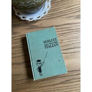 Vintage 1950 Berlitz Self-Teacher Italian Hardcover Languages of America
